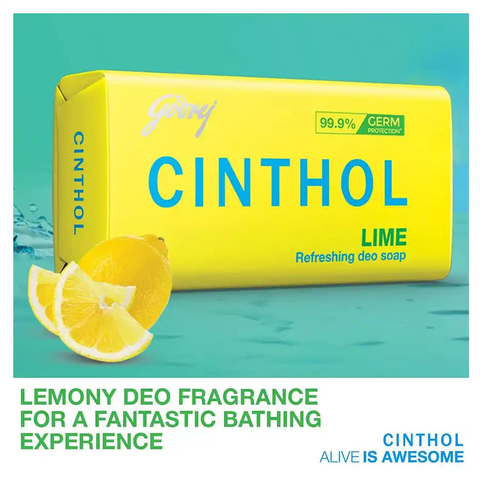 Cinthol Lime Bath Soap - Value Pack, For Men & Women