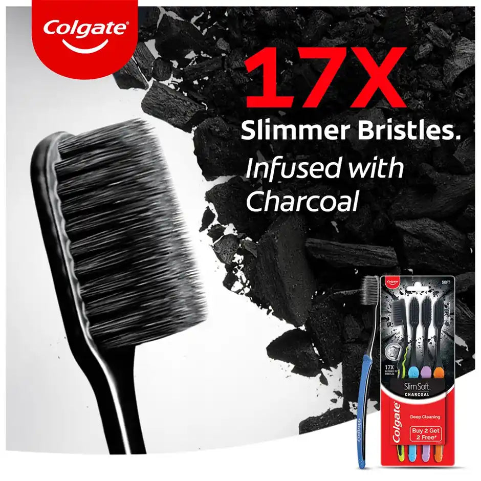 Colgate SlimSoft Charcoal Soft Toothbrush