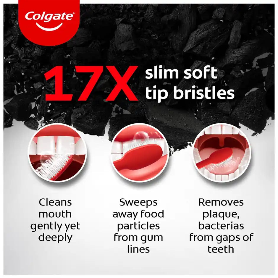Colgate SlimSoft Charcoal Soft Toothbrush