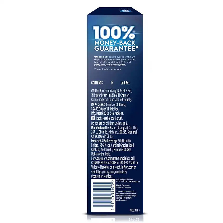 Oral B Vitality Pro With Sensitive Plus Rotating Electric Toothbrush 3 Brushing Modes Protimer