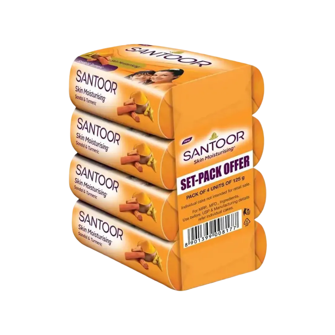 Santoor Skin Moisturizing Sandal and Turmeric Bathing Soap