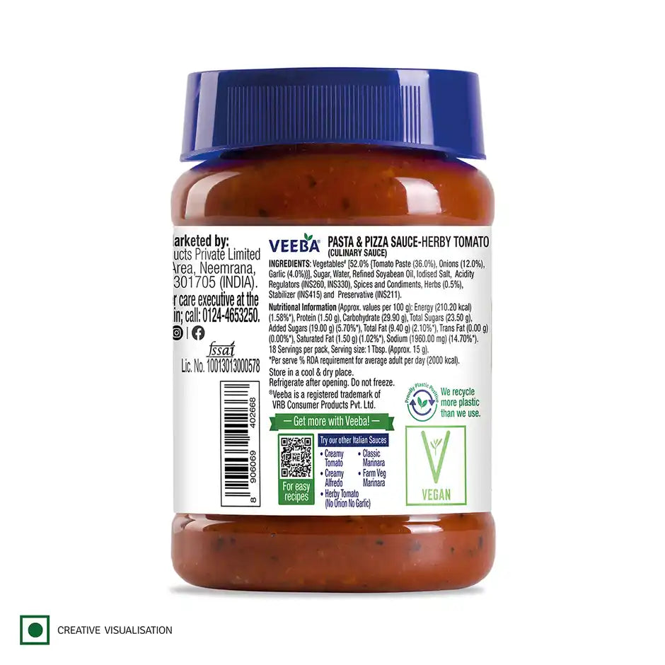 Veeba Pasta & Pizza Sauce Herby Tomato