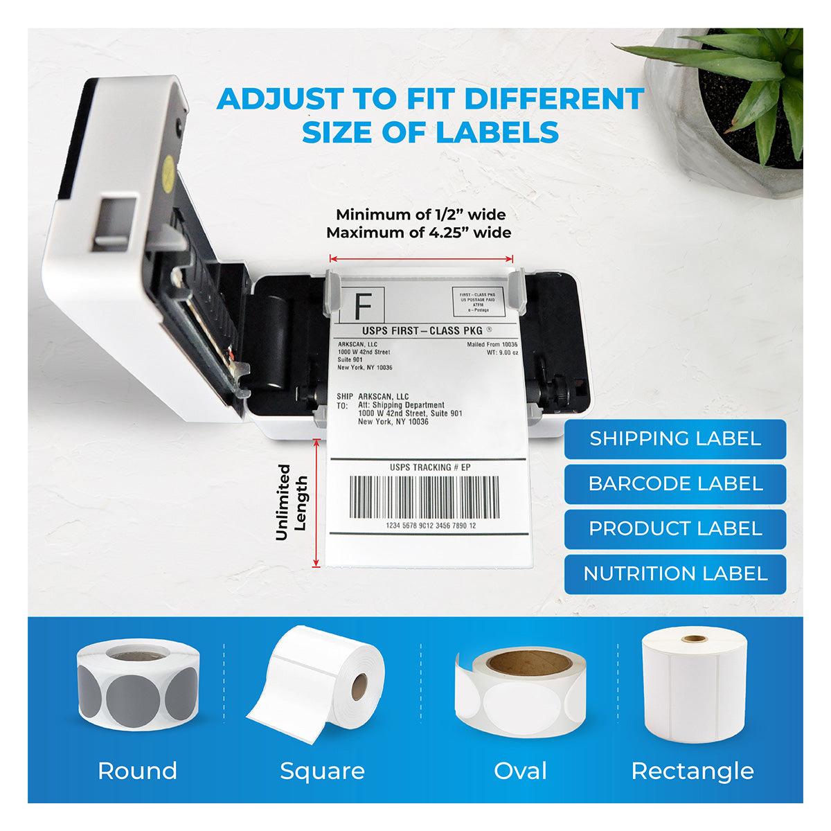 Nuovo 6×4 Inch Thermal Barcode Label