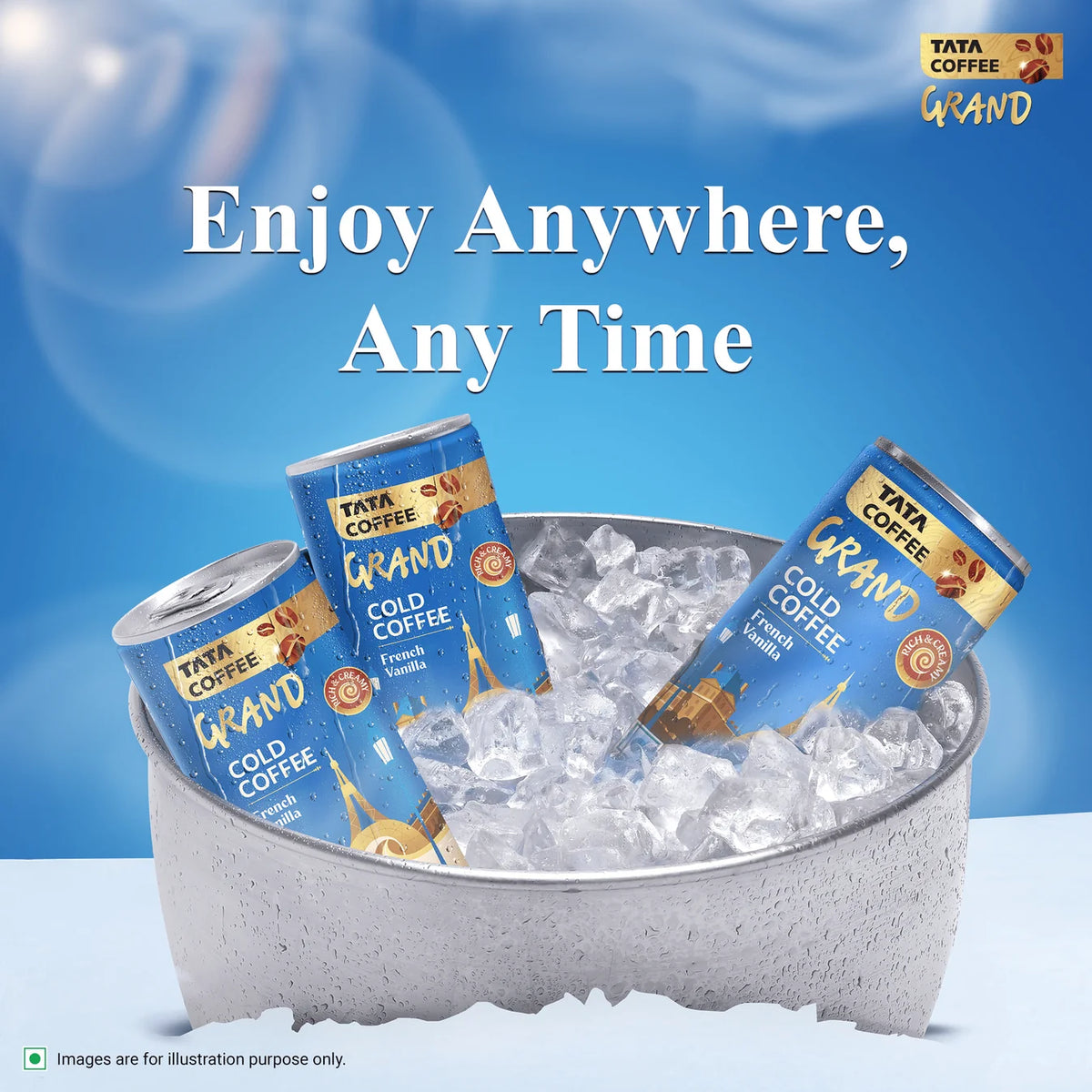Tata Coffee Grand Ready To Drink Cold Coffee, French Vanilla, Flavoured Milk
