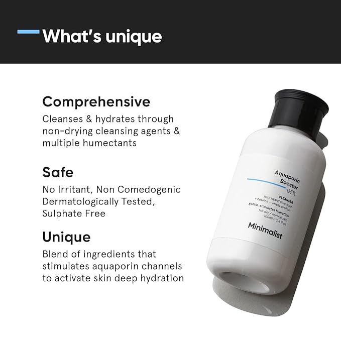 Minimalist Aquaporin Booster 0.5% Cleanser
