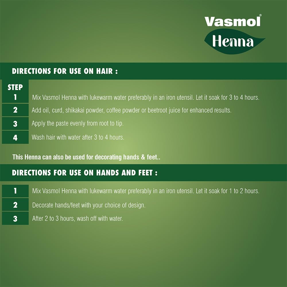 Vasujal Henna 100% Pure Powder