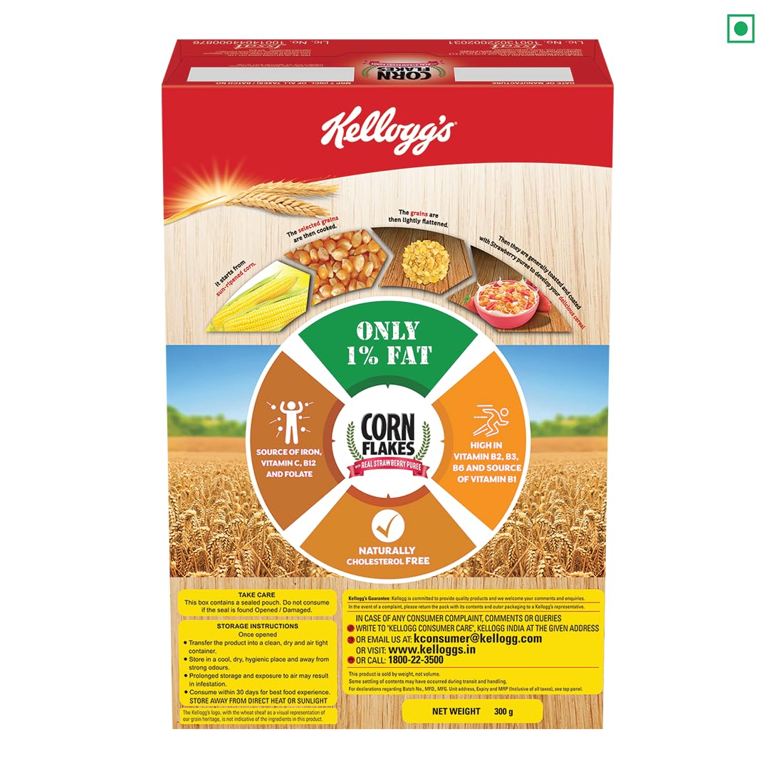 Kellogg’s Real Strawberry Pure Corn Flakes