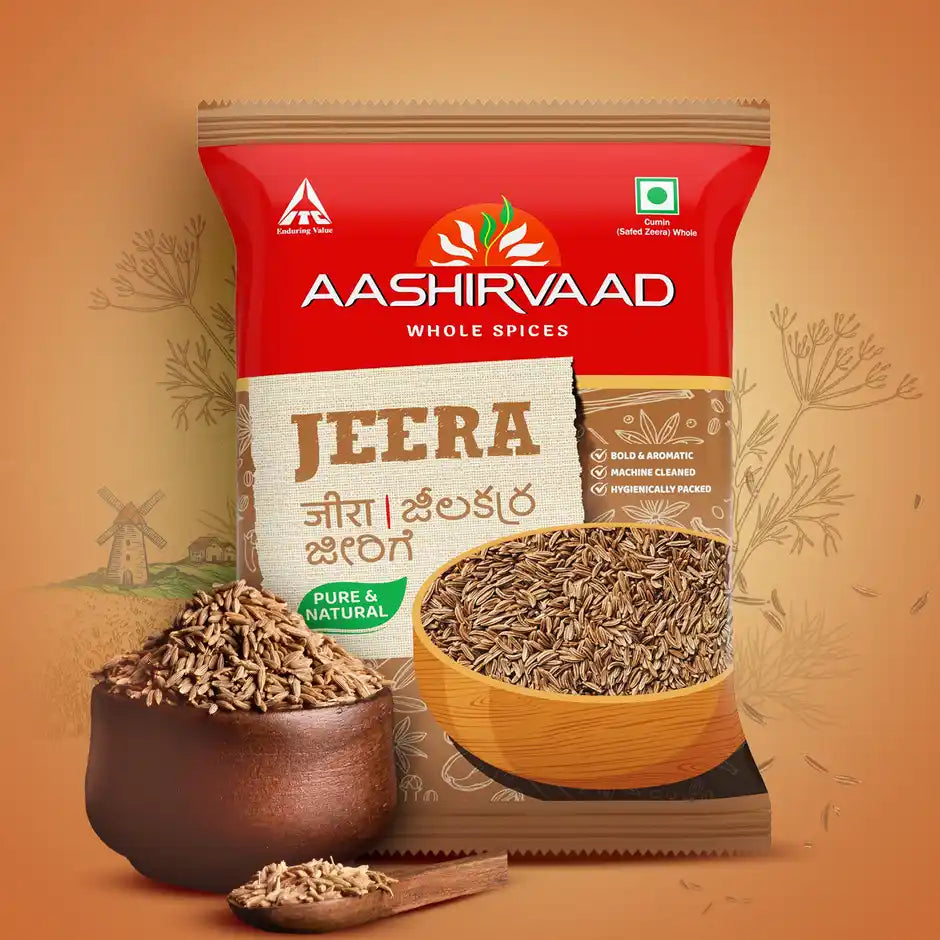 Aashirvaad Cumin/Jeera Seeds (Whole) 100g Pouch