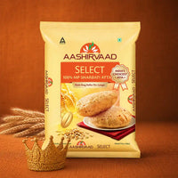 Aashirvaad Select | Pure MP Sharbati Wheat Atta for Soft Makhmali Rotis, 5kg