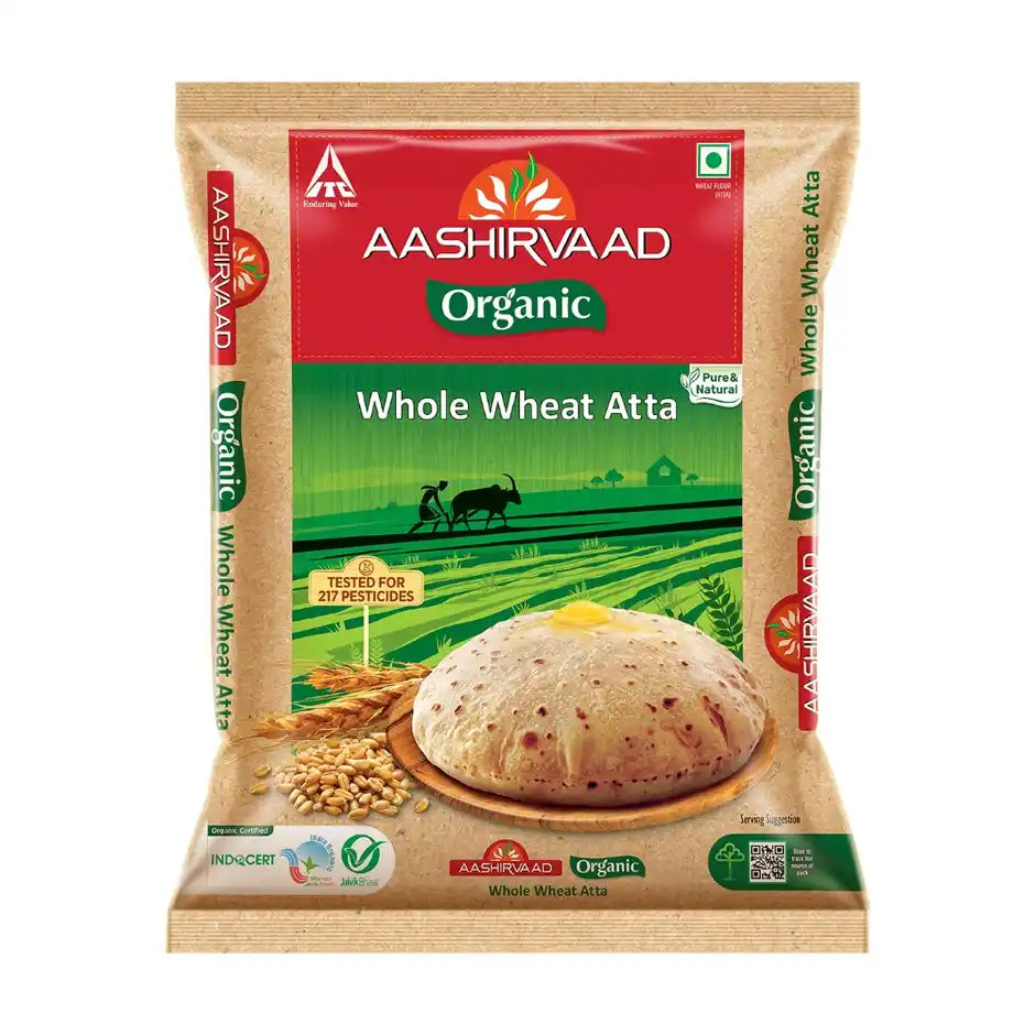 Aashirvaad Truly Organic Whole Wheat Atta, 0% Maida