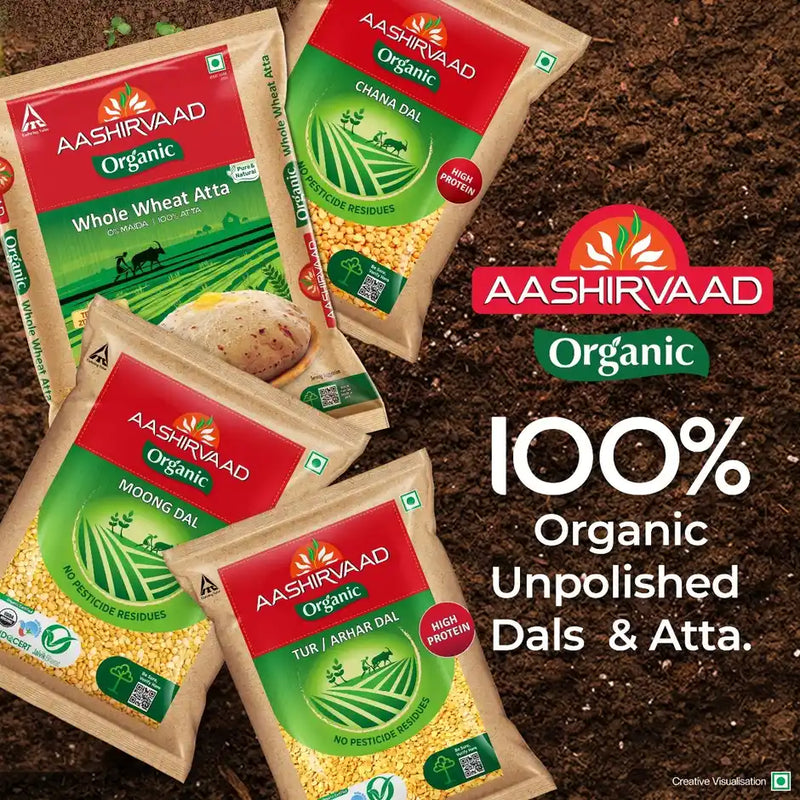 Aashirvaad Truly Organic Whole Wheat Atta, 0% Maida