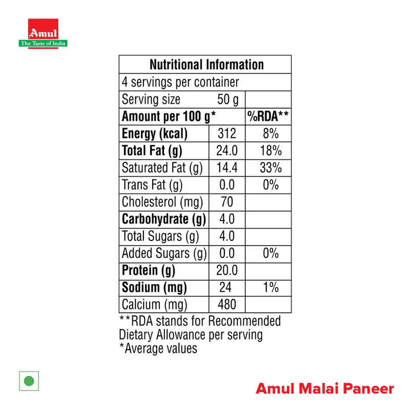 Amul Fresh Malai Paneer