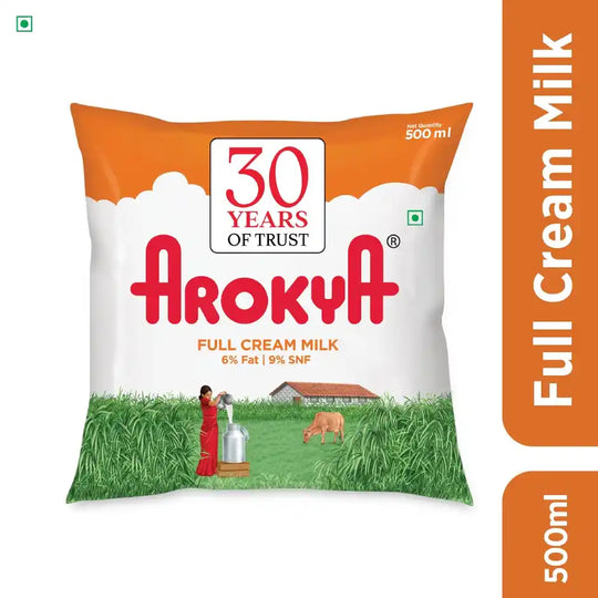 Arokya Full Cream Fresh Milk | Pouch
