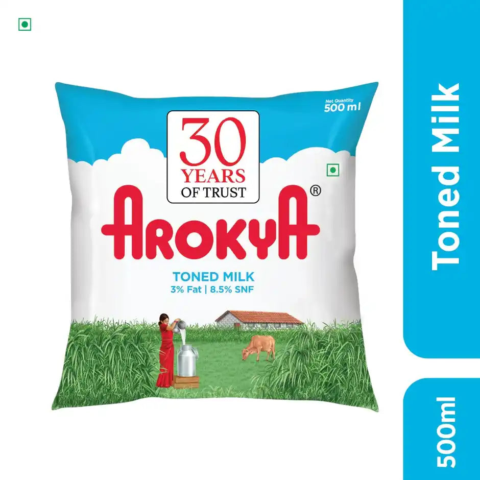 Arokya Toned Fresh Milk | Pouch