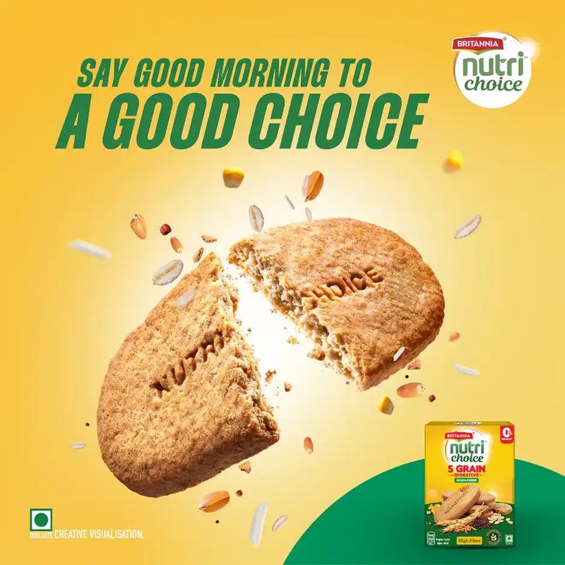 Britannia 5 Grain High-Fibre Biscuits Multigrain Digestive Biscuits