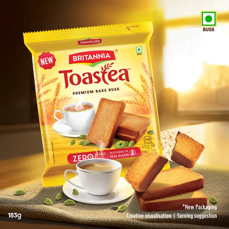 Britannia Toastea Premium Bake Rusk With Real Elaichi