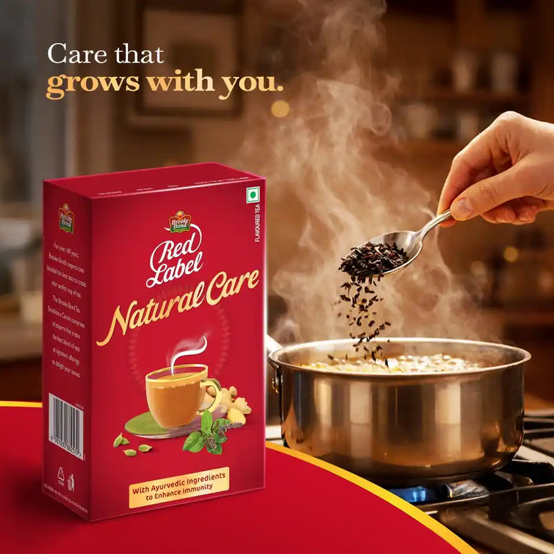 Brooke Bond Red Label Natural Care Tea (Cardamom & Ginger)