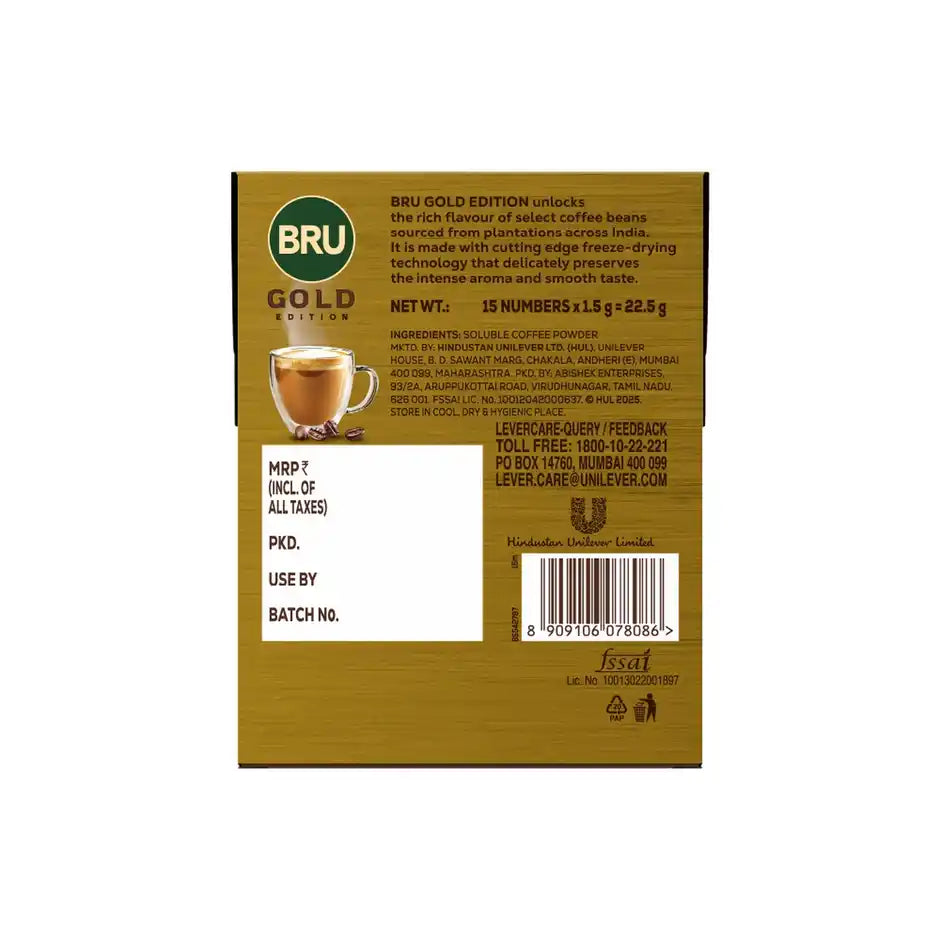 Bru Gold Freeze Dried Sachets