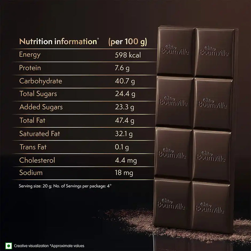 Cadbury Bournville Rich Cocoa 70% Dark Chocolate Bar