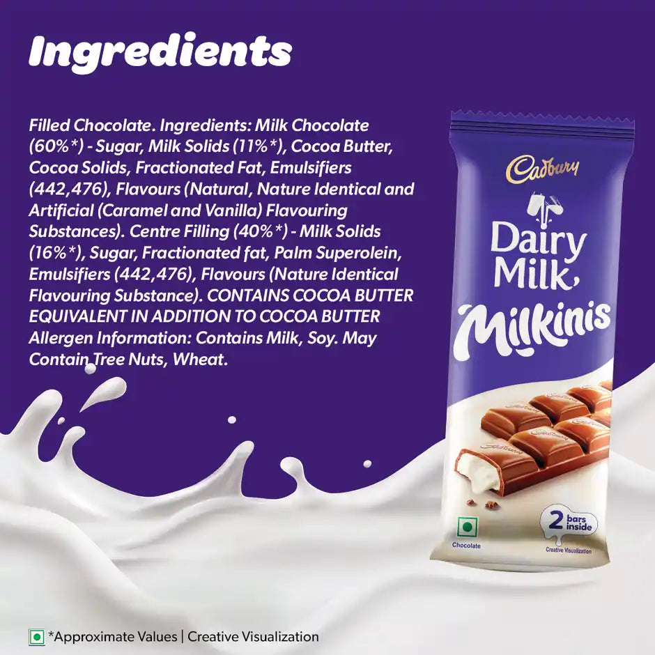 Cadbury Dairy Milk Milkinis Chocolate Bar