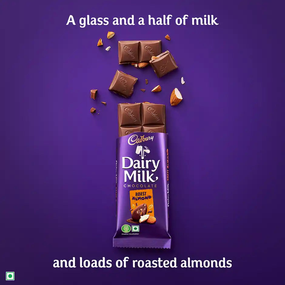 Cadbury Dairy Milk Roast Almond Chocolate Bar Pack