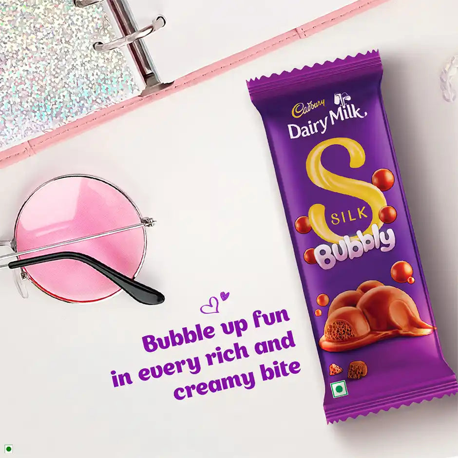 Cadbury Dairy Milk Silk Bubbly Chocolate Bar