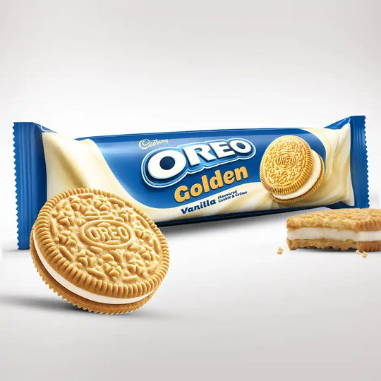 Cadbury Oreo Golden Vanilla Flavour Creme Sandwich Biscuit