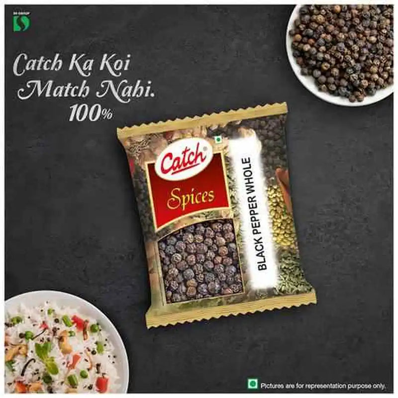 Catch Black Peppercorns Kali Mirch Whole 100g Pouch