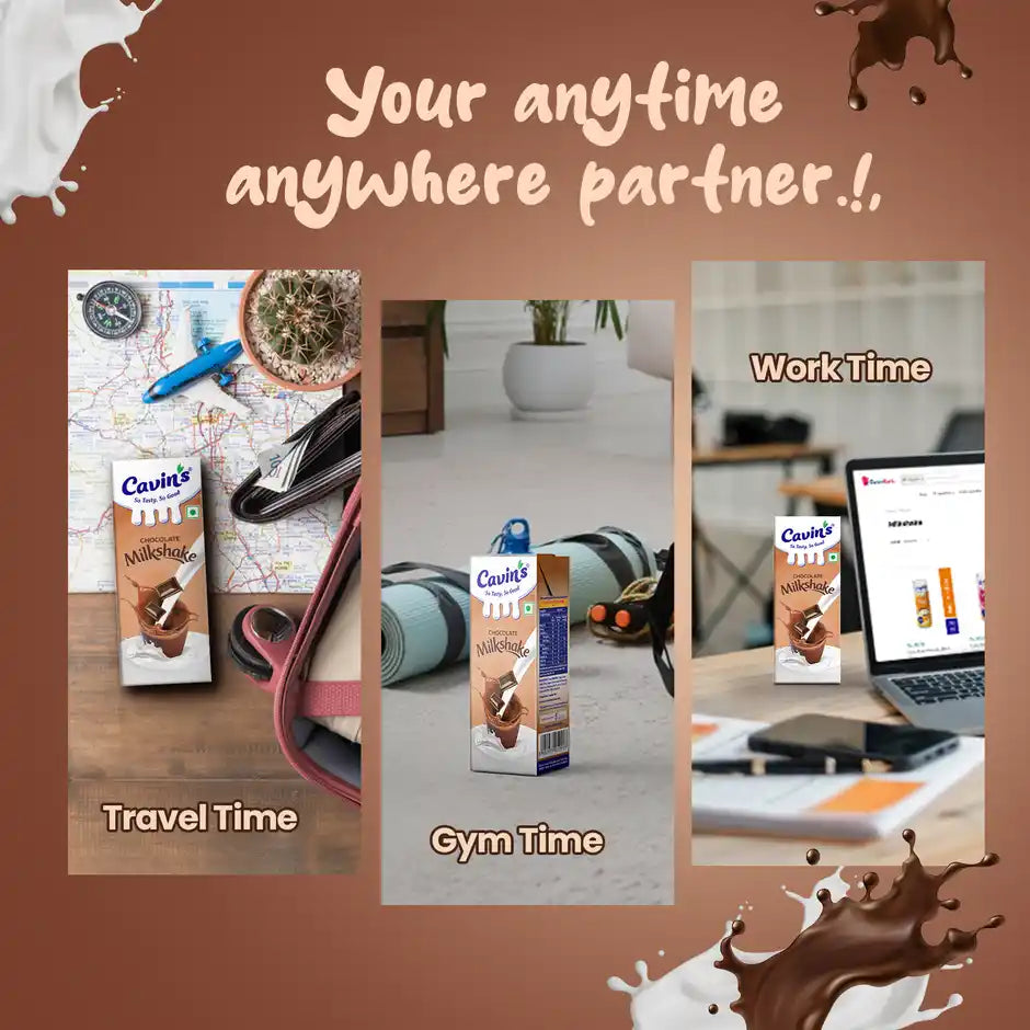 Cavin's Chocolate Milkshake, Rich & Creamy