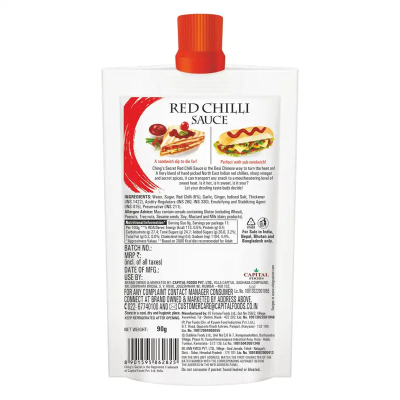 Ching's Secret Red Chilli Sauce 90g Pouch