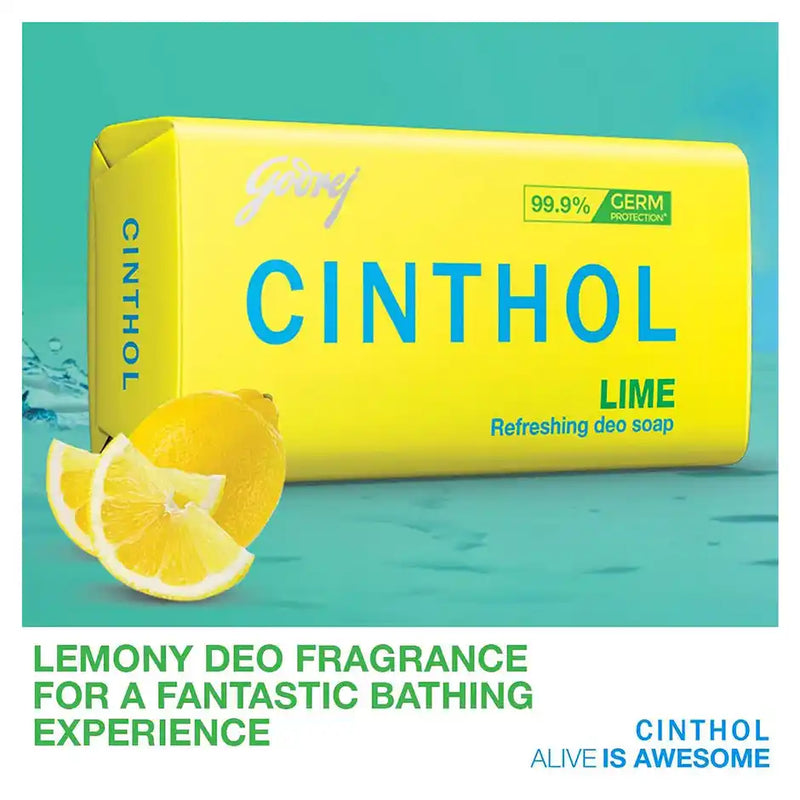 Cinthol Lime Bath Soap - Value Pack, For Men & Women