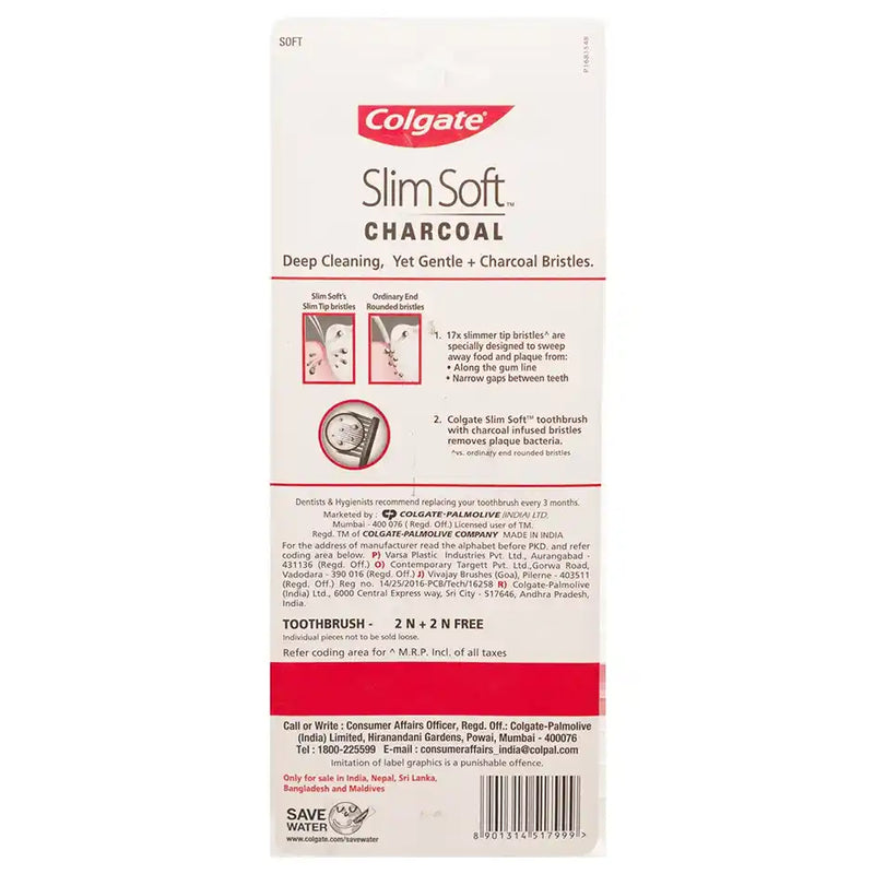 Colgate SlimSoft Charcoal Soft Toothbrush