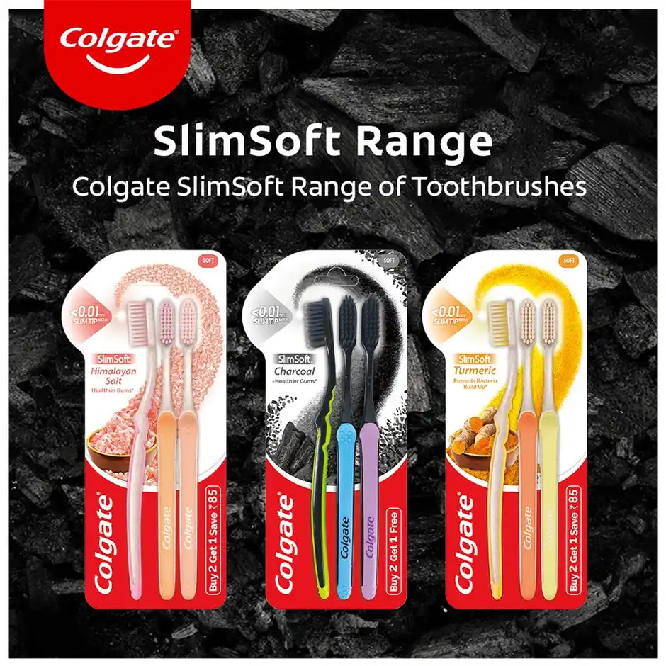 Colgate SlimSoft Charcoal Soft Toothbrush