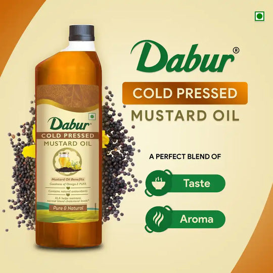 Dabur Mustard (Sarson) Cold Pressed Oil | Cooking Oil