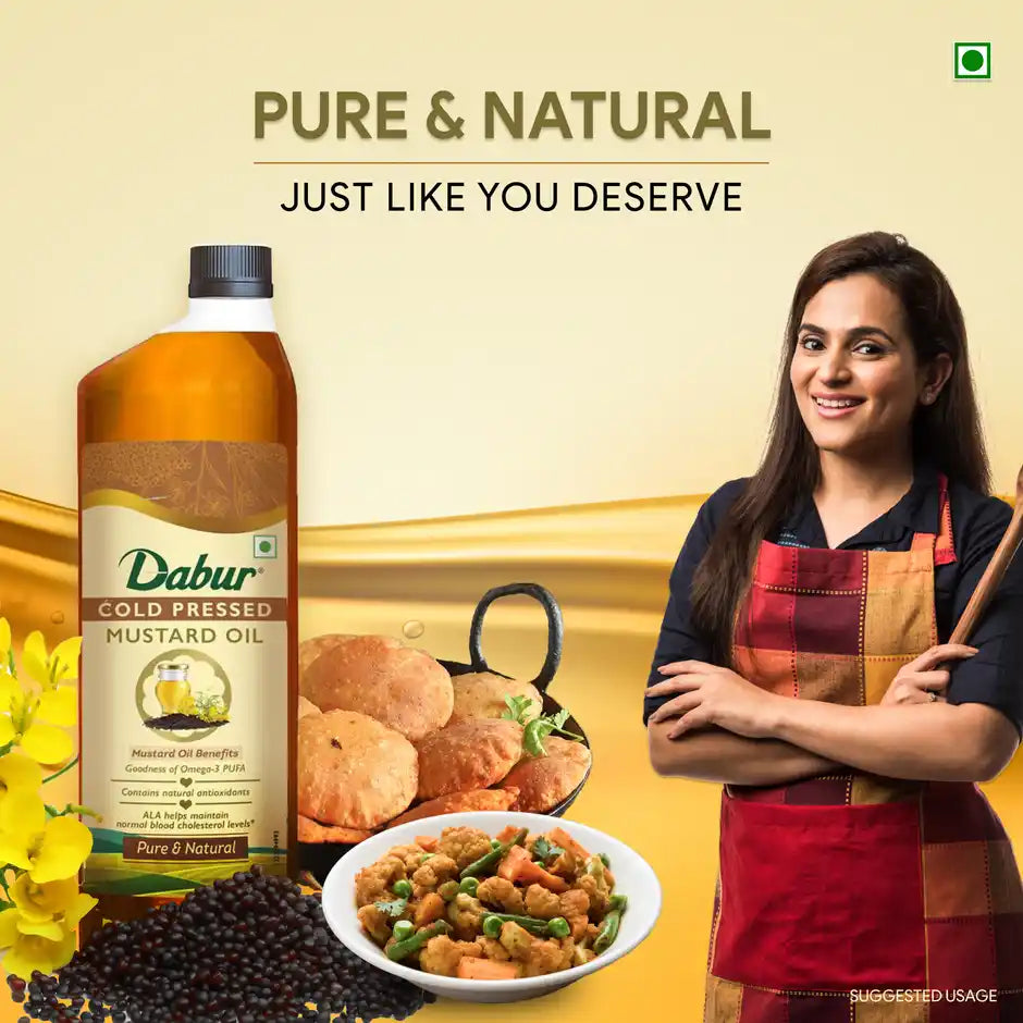 Dabur Mustard (Sarson) Cold Pressed Oil | Cooking Oil