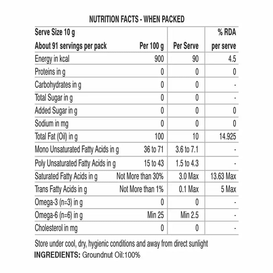 Freedom Double Filtered Groundnut Cooking Oil Pouch