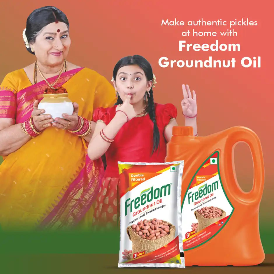 Freedom Double Filtered Groundnut Cooking Oil Pouch