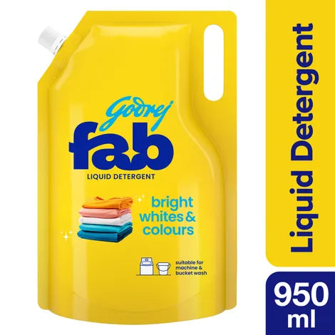 Godrej Fab Machine & Hashwash Detergent Liquid refill pouch