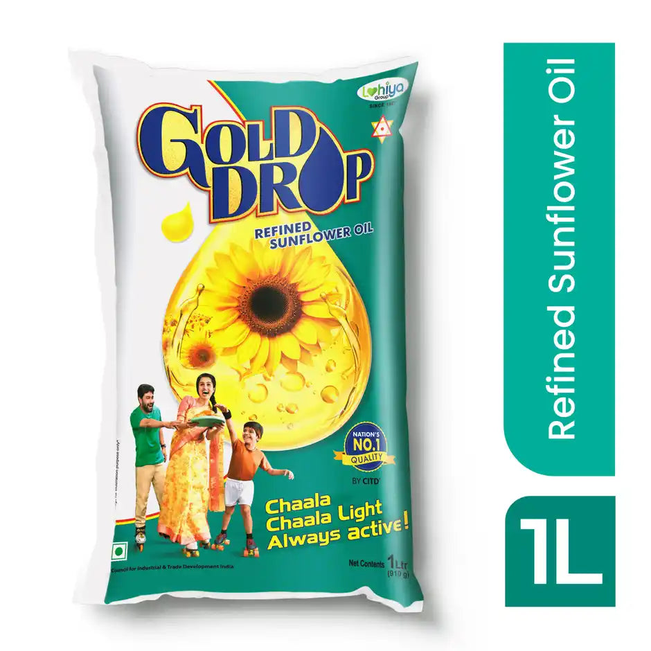 Gold Drop Cooking Oil Sunflower Pouch