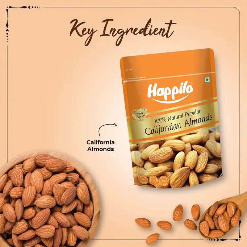 Happilo Popular California Almonds | Badam Dry Fruits