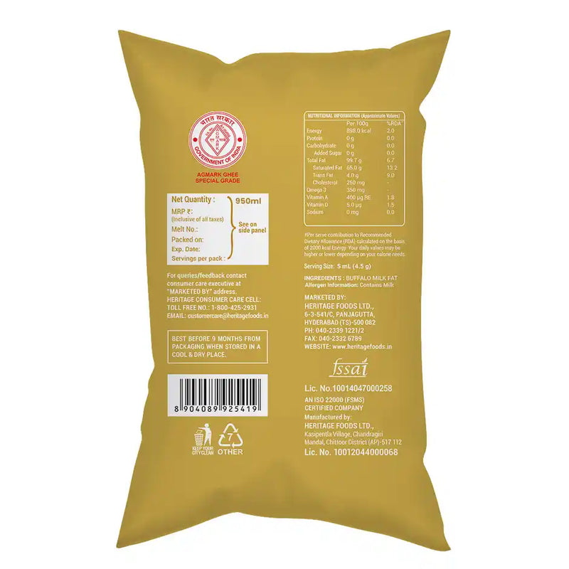 Heritage Ghee Pure & Classic Buffalo Ghee