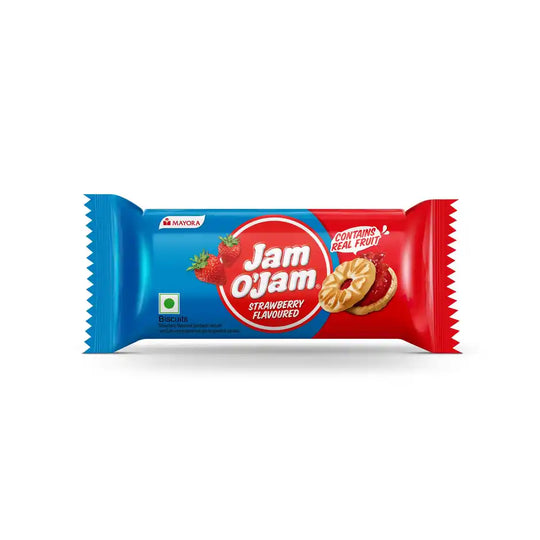 Jam O'Jam Strawberry Flavoured Sandwich Biscuits