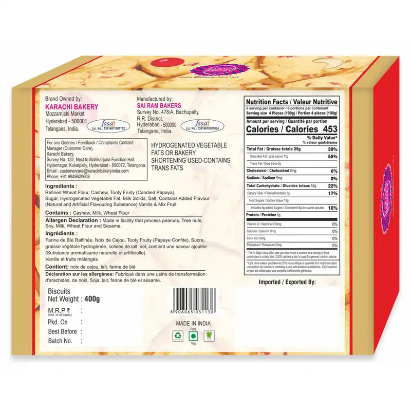 Karachi Bakery Fruit Biscuit