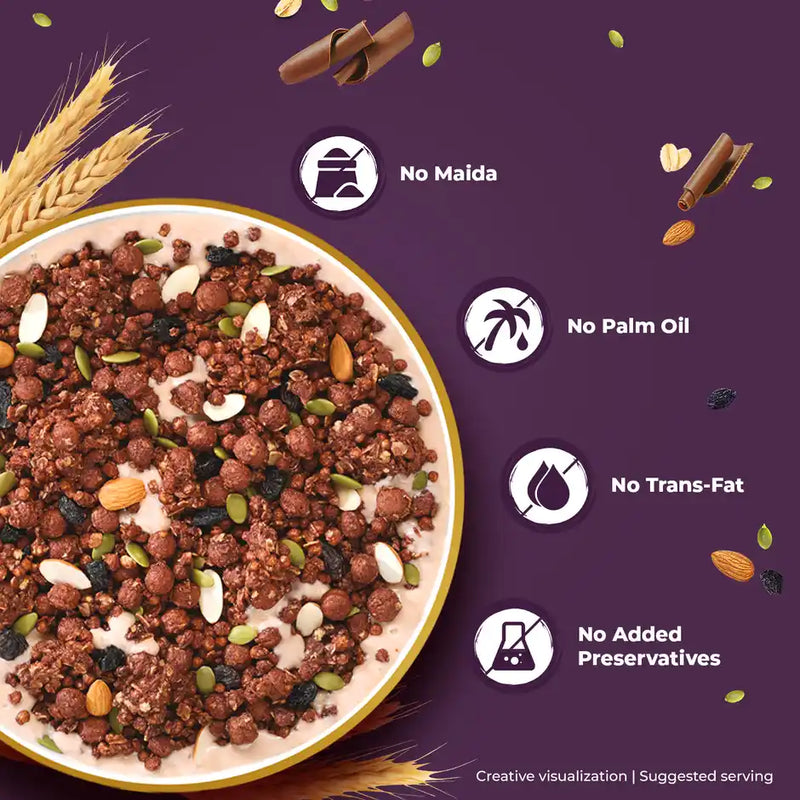 Kellogg's Chocolate Muesli | 12 In 1 Power Breakfast | No Maida | No Palm Oil | India's Tastiest Muesli