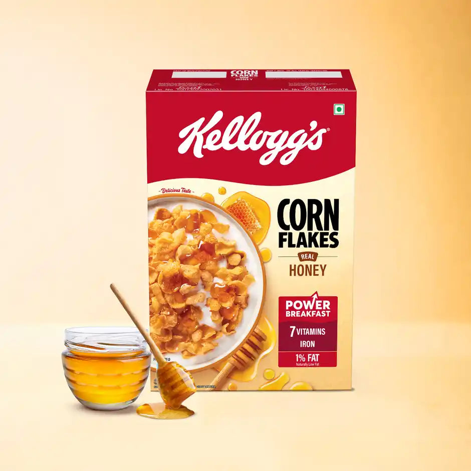 Kellogg's Corn Flakes Real Honey Power Breakfast 7 Vitamins