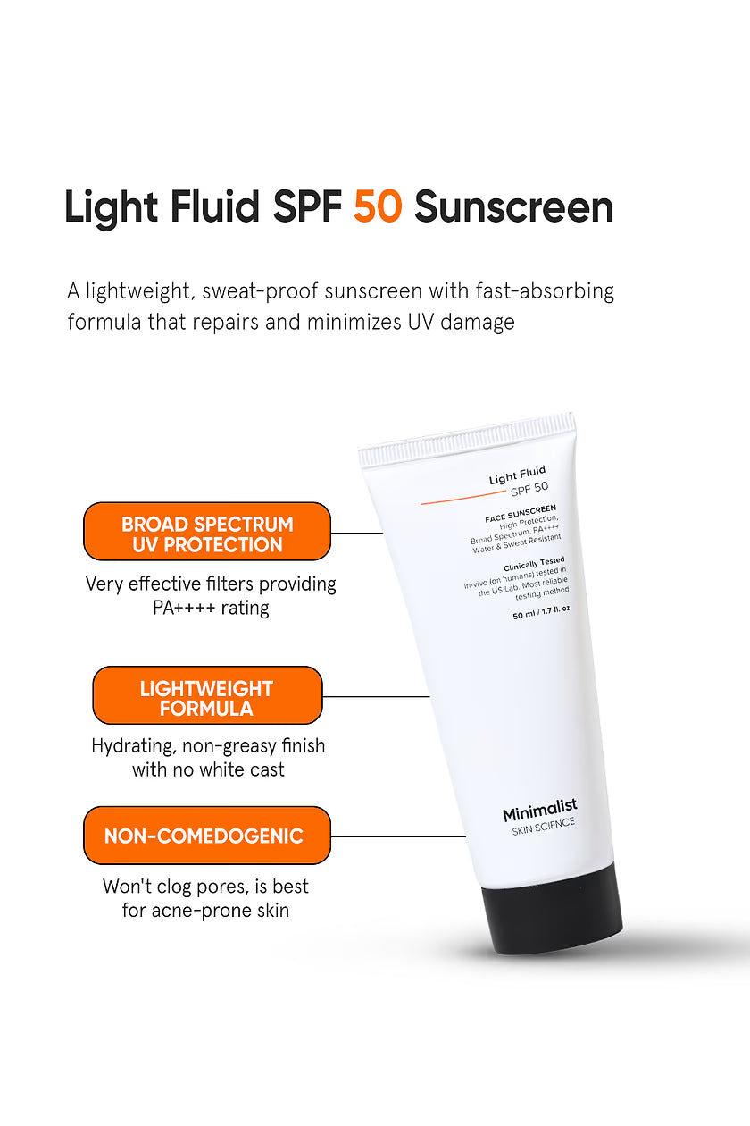 Minimalist Light Fluid Face Sunscreen SPF 50 PA++++