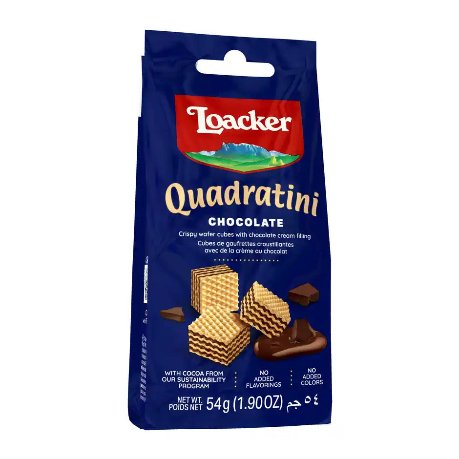 Loacker Quadratini Chocolate Wafer Cookies