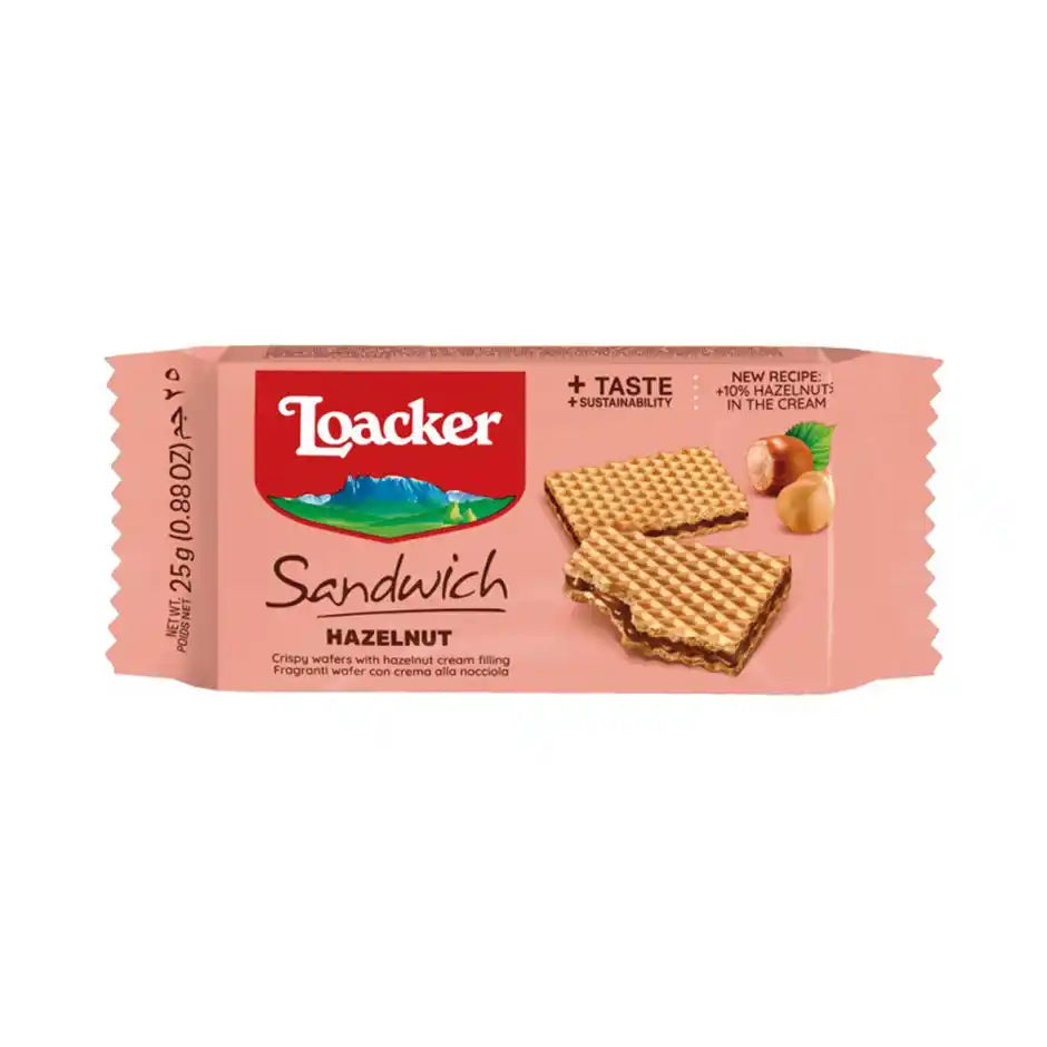 Loacker Sandwich Hazelnut Wafers Italy