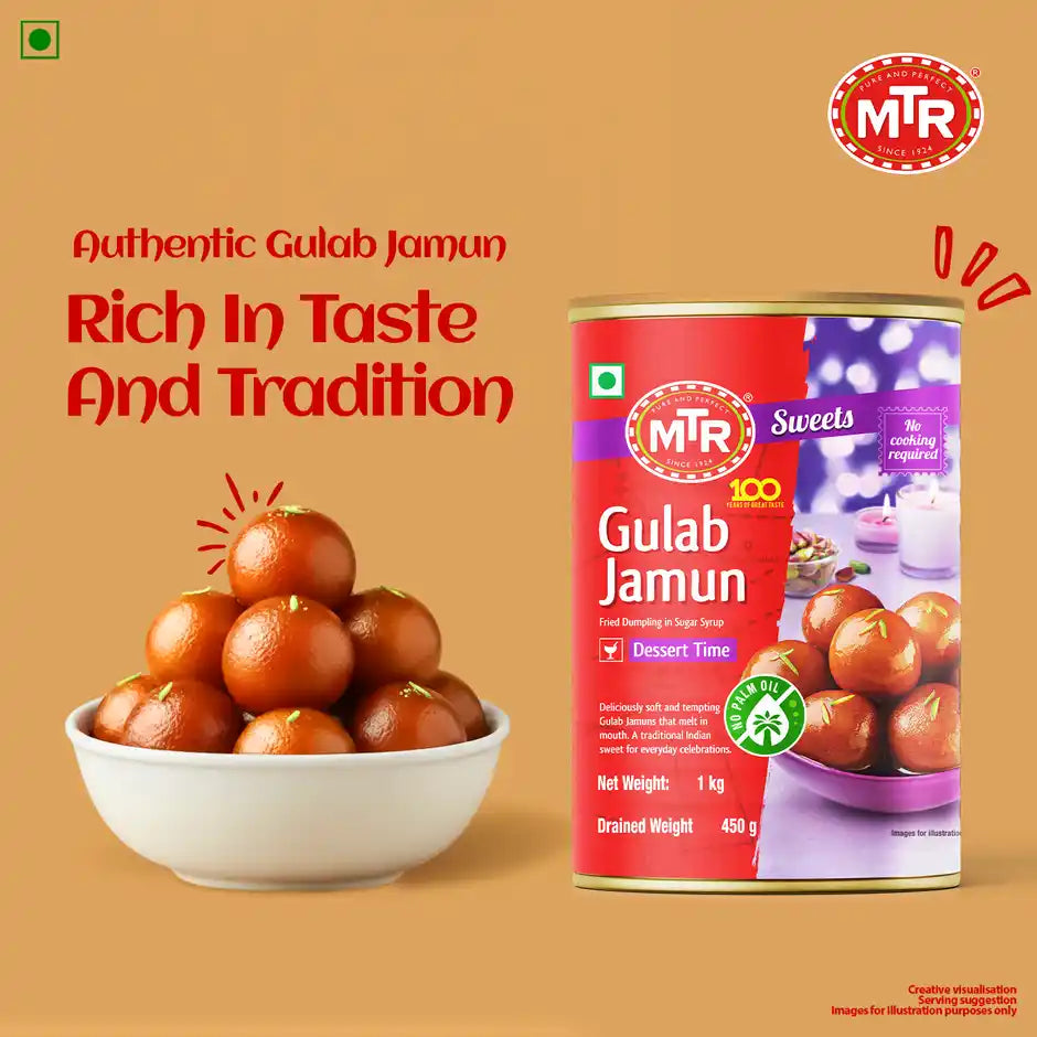 MTR Ready To Eat Gulab Jamun Tin