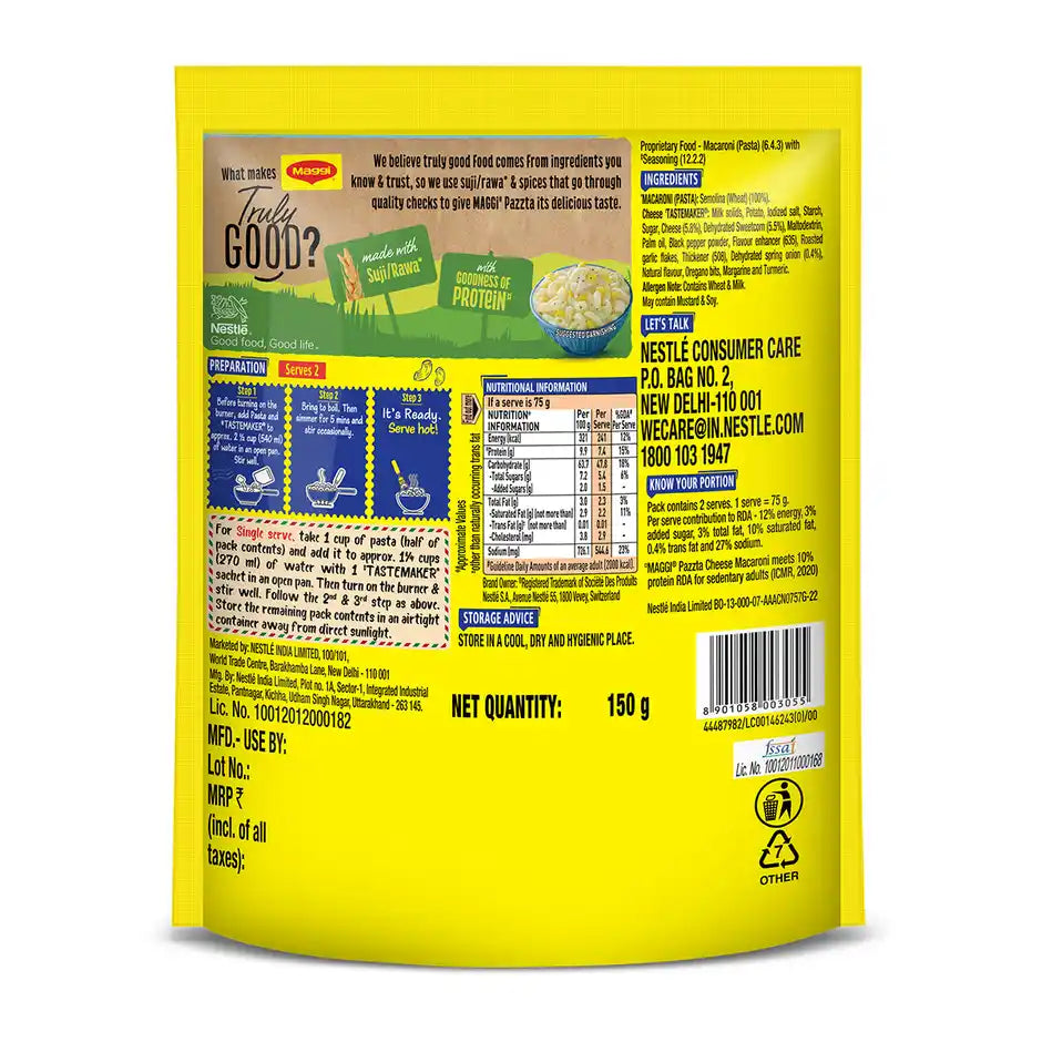 Maggi Pazzta Instant Pasta - Cheese Macaroni